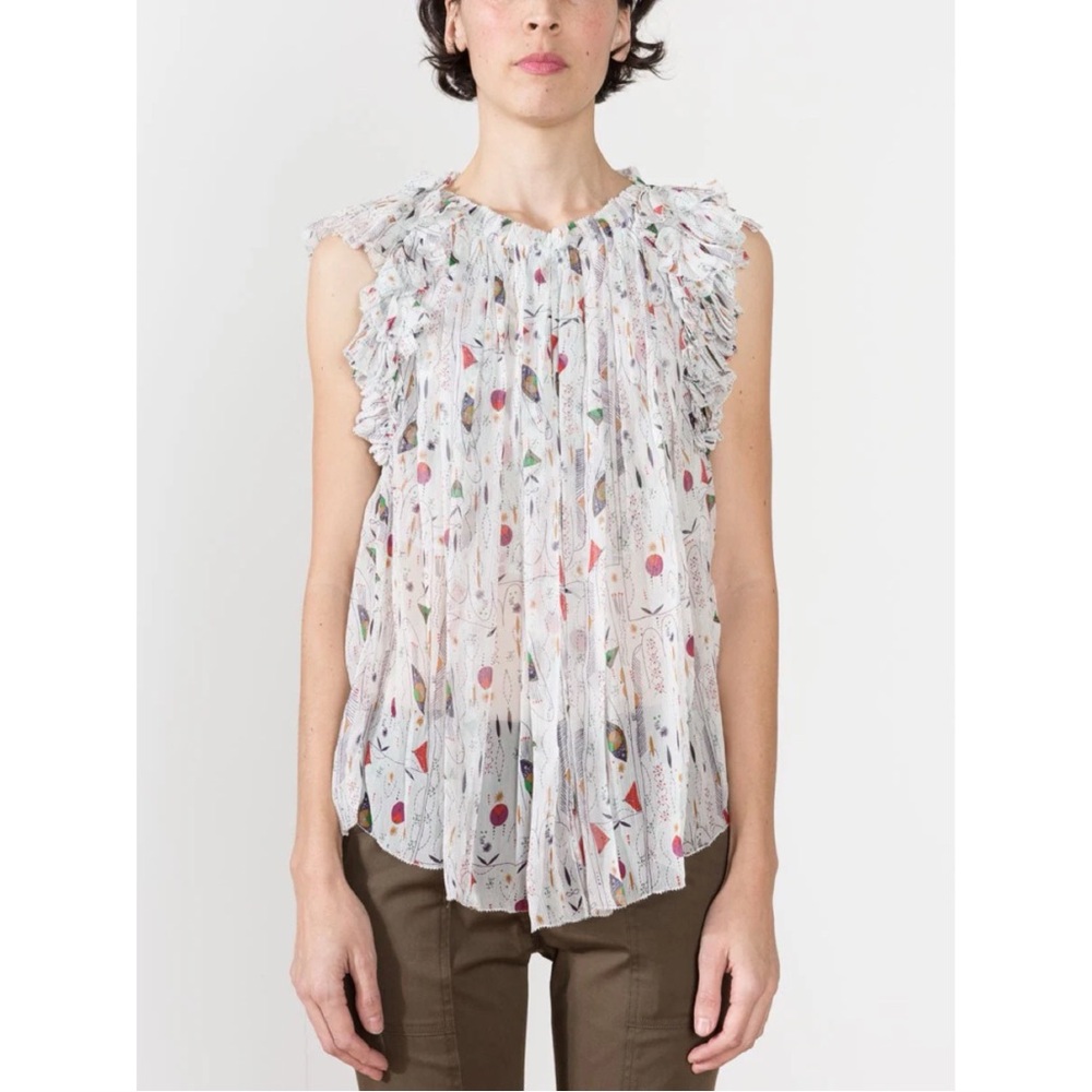 New Isabel Marant Silk Ruffled Blouse size 4